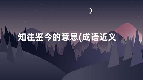 知往鉴今的意思(成语近义词/反义词/出处/造句)