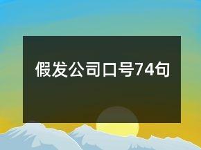 假发公司口号74句