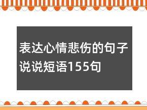 表达心情悲伤的句子说说短语155句 