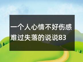 一个人心情不好伤感难过失落的说说83句 